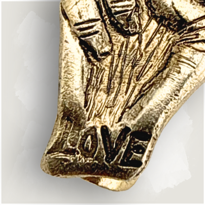 Vintage 70s Peace Sign Love Pin