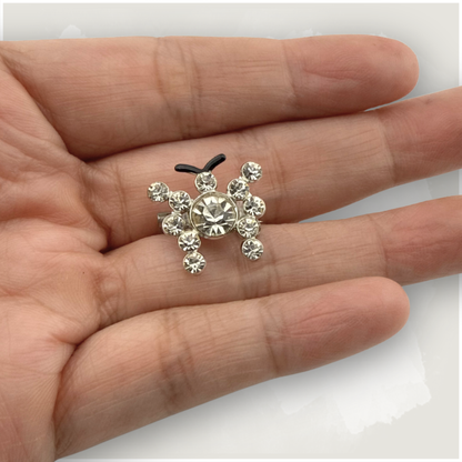 Tiny Rhinestone Butterfly Pin