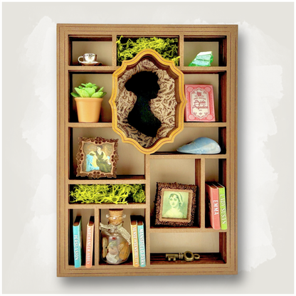 Miniature Jane Austen Curio Library Bookshelf