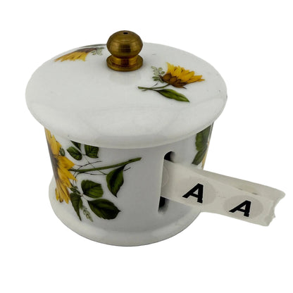 Vintage House of Prill Sunflower Porcelain Stamp Holder