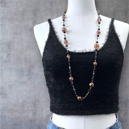 Boho Disco Super Long Beaded Wrap Necklace / Belly Chain
