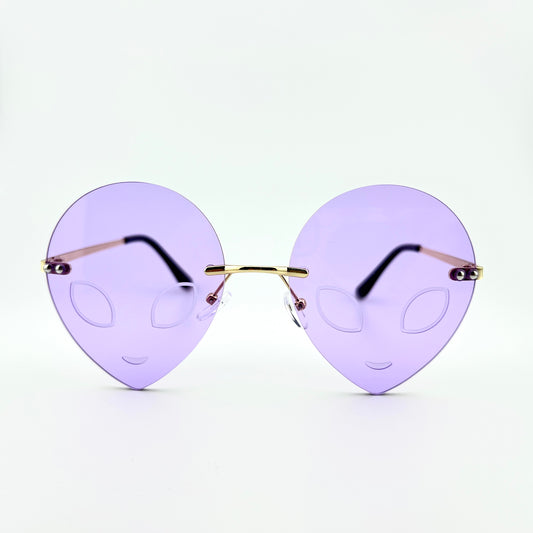 Alien Invaders Purple Sunglasses