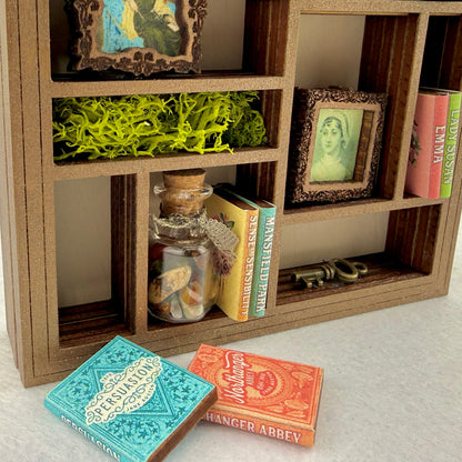 Miniature Jane Austen Curio Library Bookshelf