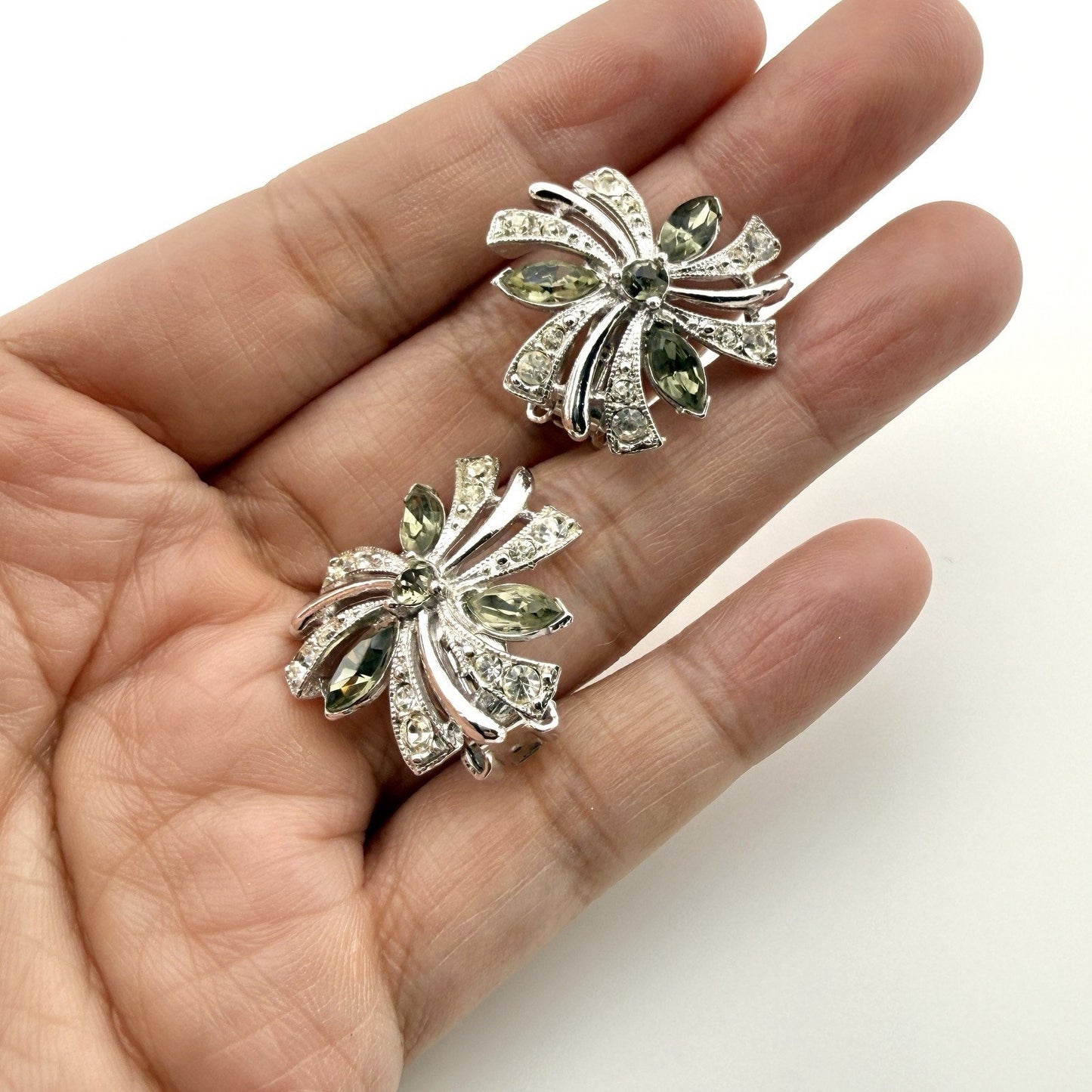 Vintage Bogoff Atomic Starburst Clip On Earrings