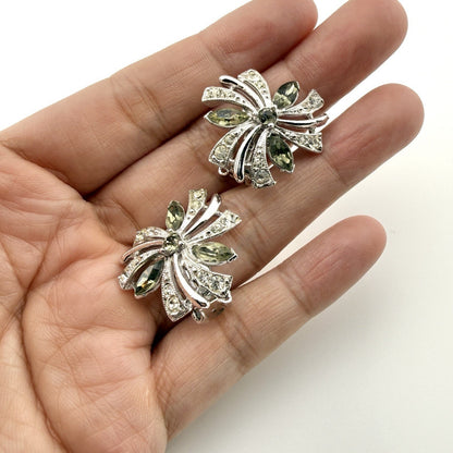 Vintage Bogoff Atomic Starburst Clip On Earrings