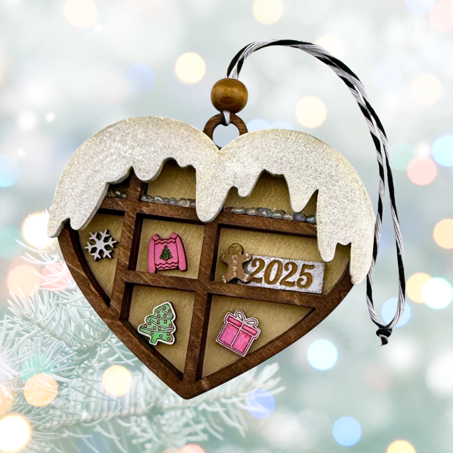 2025 Christmas Heart Shadowbox Ornament