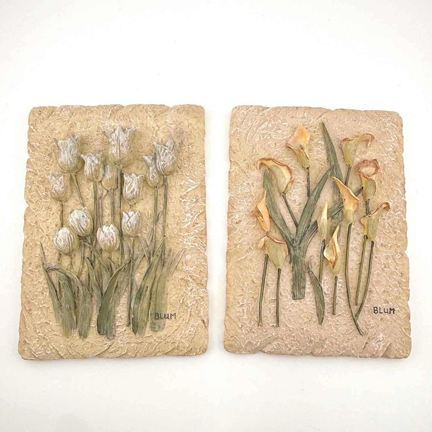 Vintage Cheri Blum 3D Floral Wall Art Set