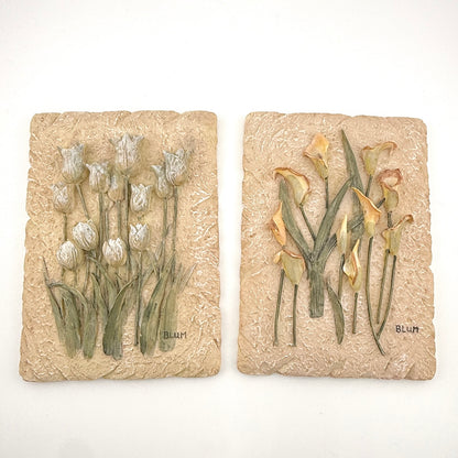 Vintage Cheri Blum 3D Floral Wall Art Set