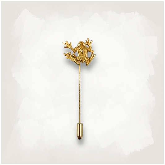 Vintage Gold Frog Stick Pin