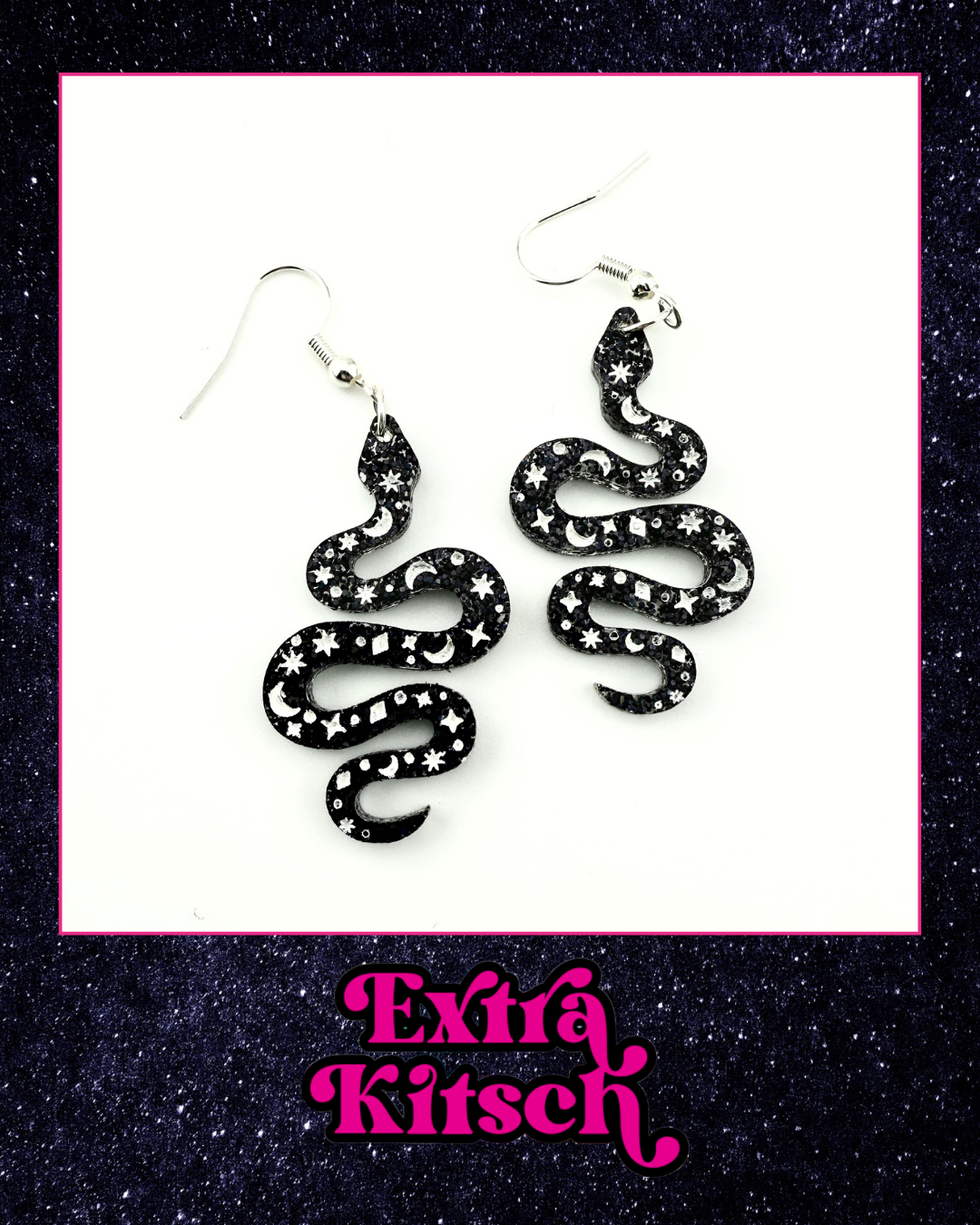 Engraved Snake Earrings