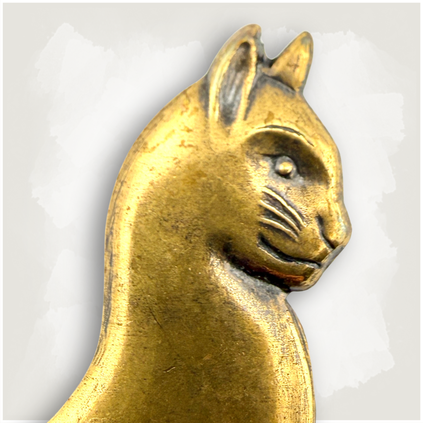 Vintage Egyptian Style Cat Brooch
