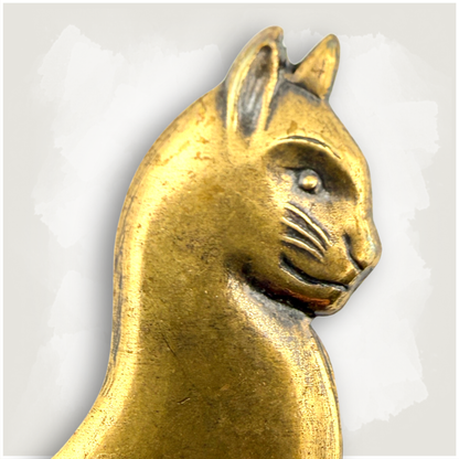 Vintage Egyptian Style Cat Brooch