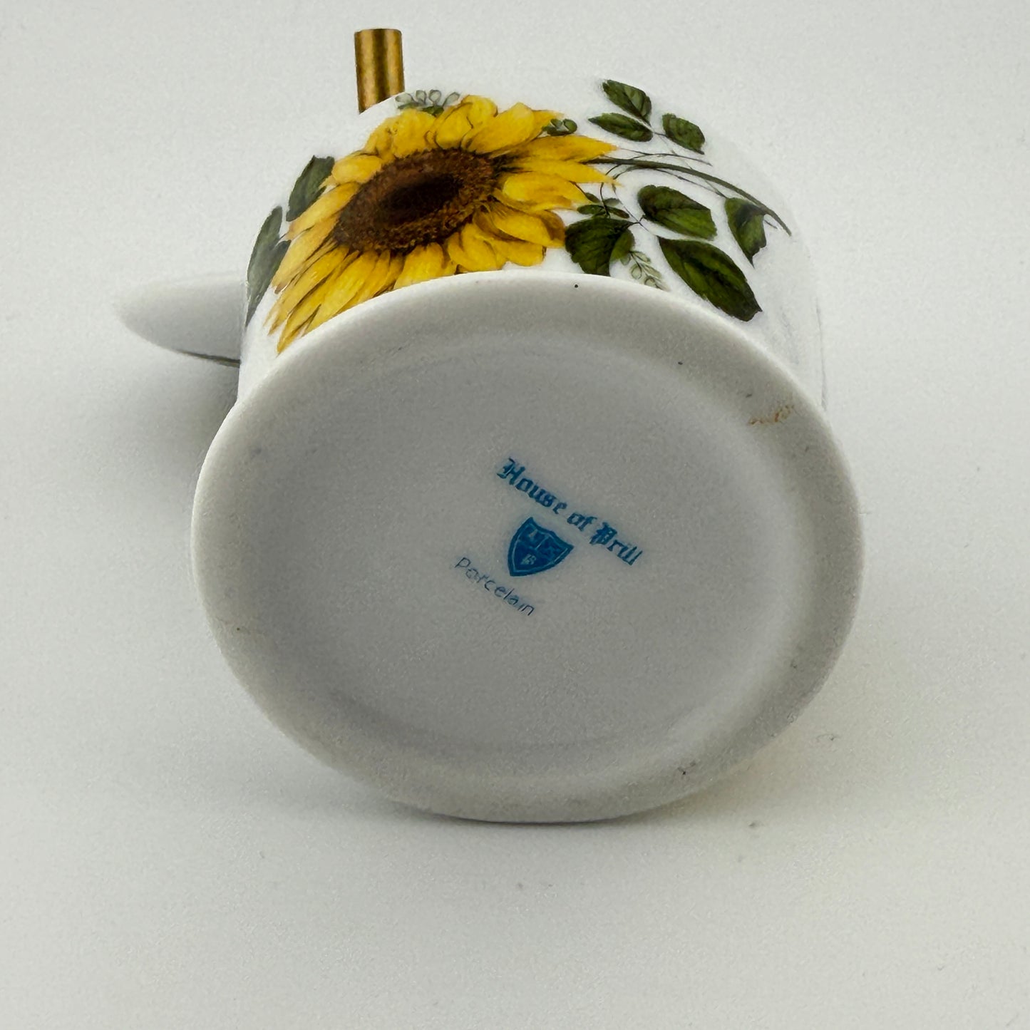 Vintage House of Prill Sunflower Porcelain Stamp Holder