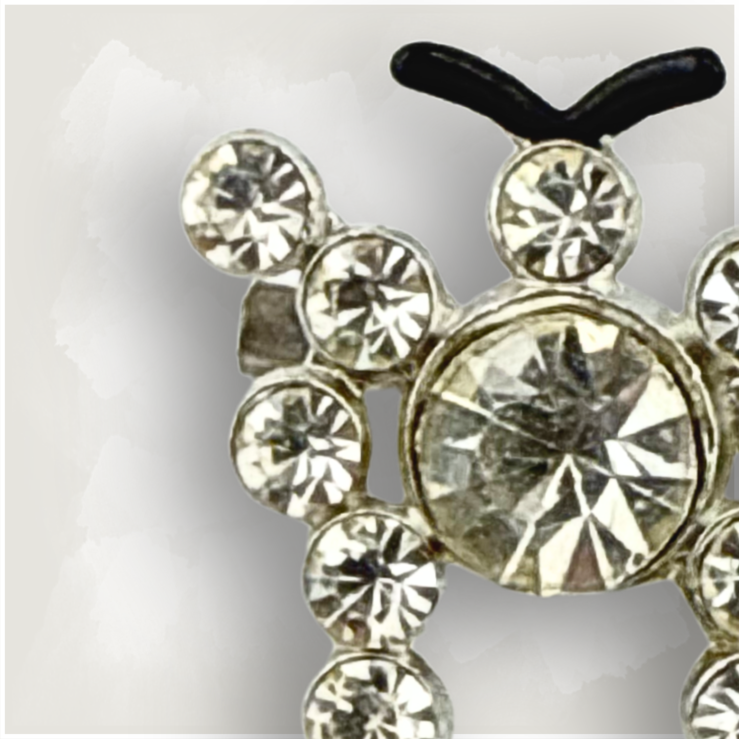 Tiny Rhinestone Butterfly Pin