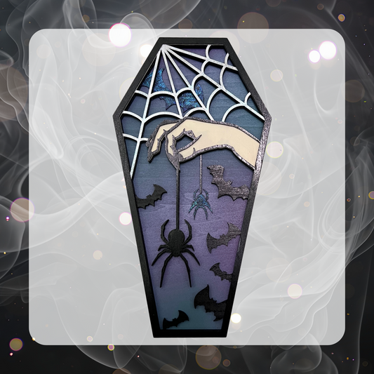 Witchy Coffin Art - Spider