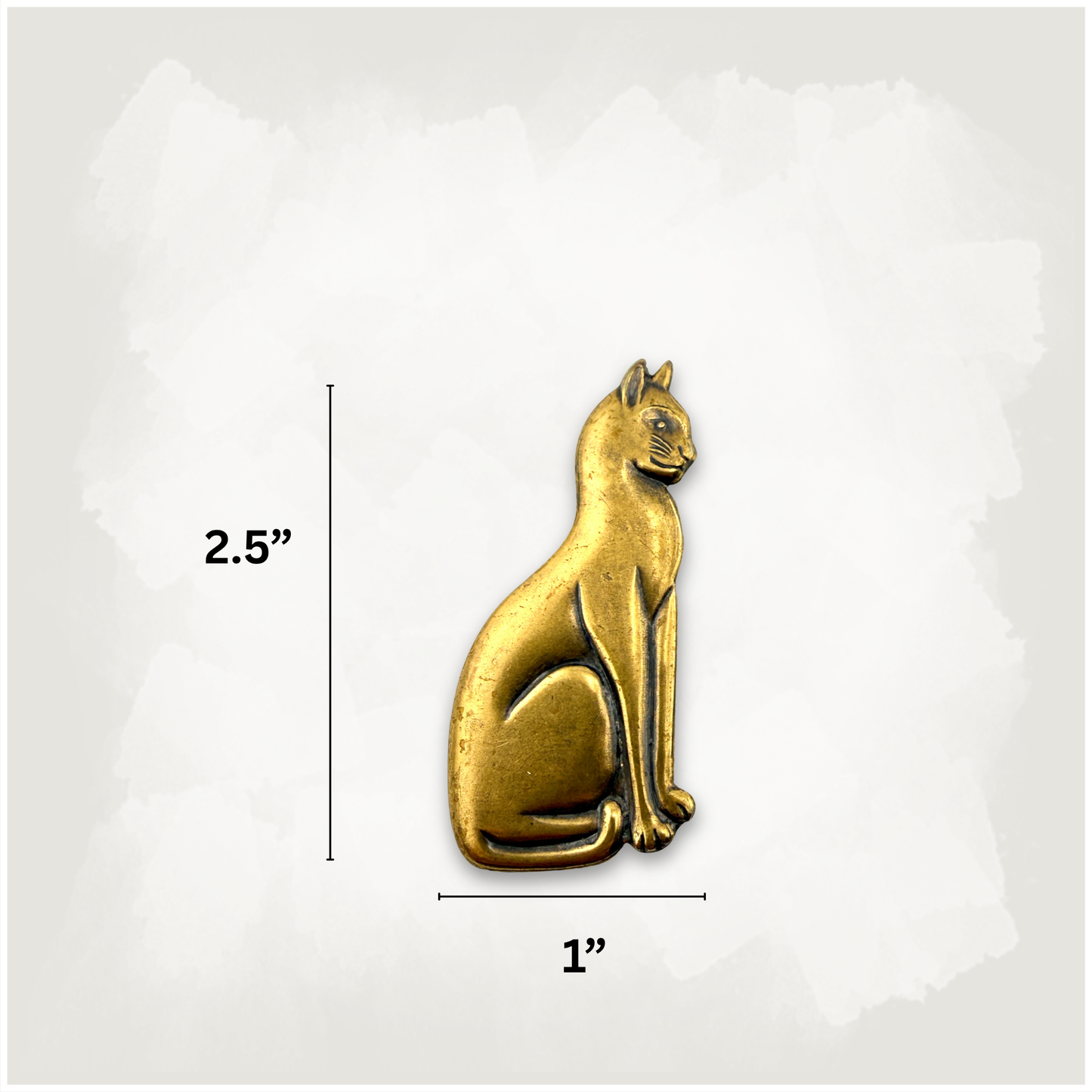 Vintage Egyptian Style Cat Brooch