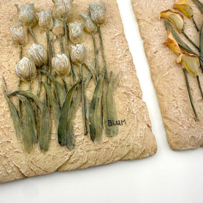 Vintage Cheri Blum 3D Floral Wall Art Set