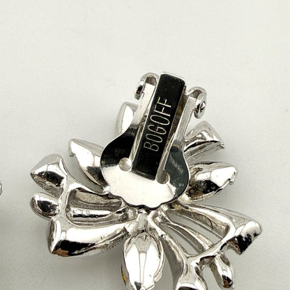 Vintage Bogoff Atomic Starburst Clip On Earrings