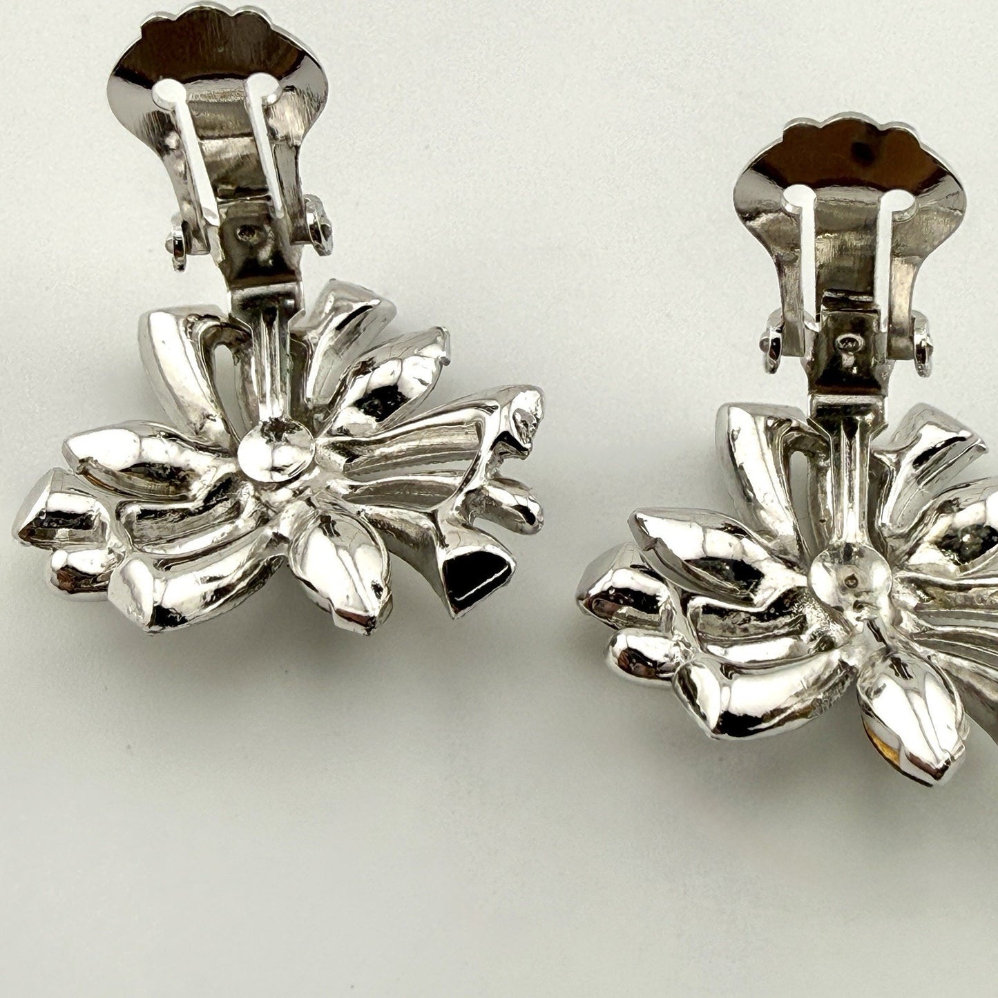 Vintage Bogoff Atomic Starburst Clip On Earrings
