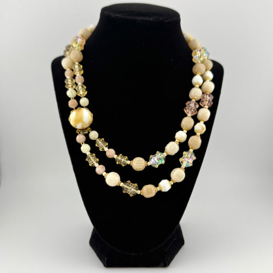 Vintage West Germany AB Glass Beaded Necklace