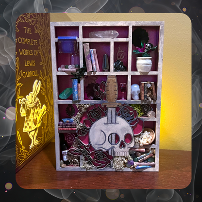 Skull and Roses Miniature Bookshelf