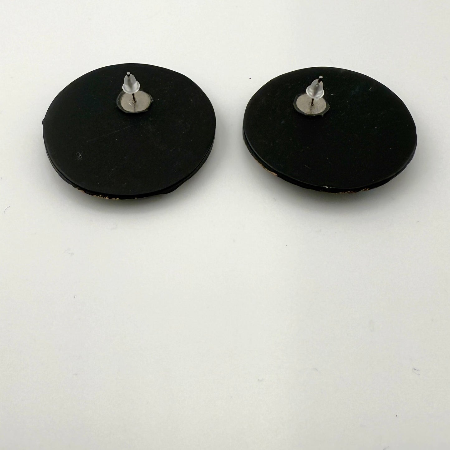 Hand Painted Abstract Statement Stud Earrings