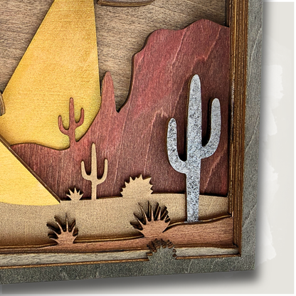 Alien Abduction 3D Wood Art