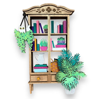 Cozy Kitty Cat 3D Mini Bookshelf
