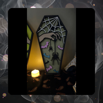 Witchy Coffin Art - Spider