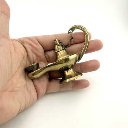 Vintage Brass Genie Oil Lamp