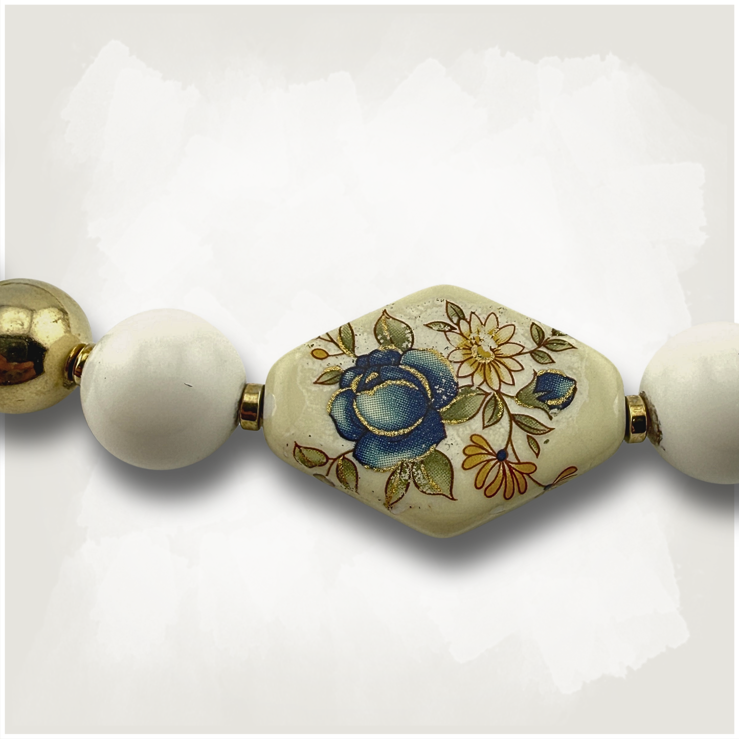 Vintage Beaded Floral Necklace