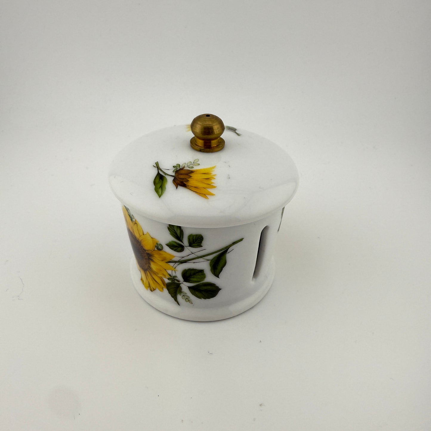 Vintage House of Prill Sunflower Porcelain Stamp Holder