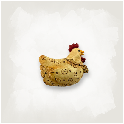 Vintage Suzi Skoglund Chicken / Hen Folk Art Brooch