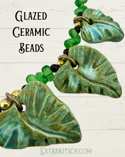 Vintage Tropical Lizard Statement Necklace