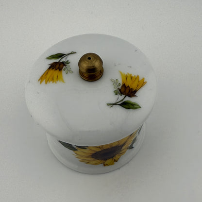 Vintage House of Prill Sunflower Porcelain Stamp Holder