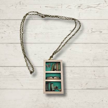 Mini Bookshelf Necklace