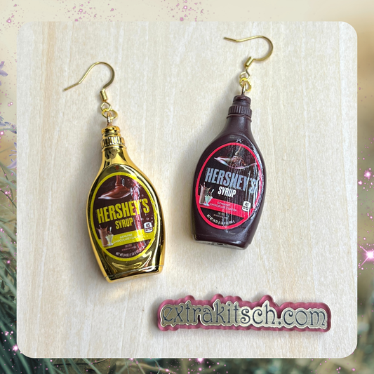 Chocolate Syrup Mini Earrings