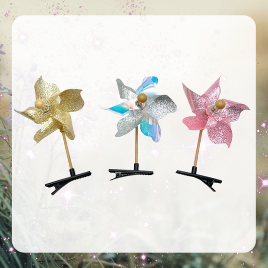 Pinwheel Hair Clips