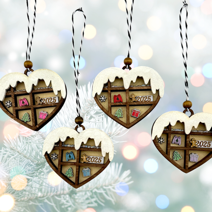 2025 Christmas Heart Shadowbox Ornament