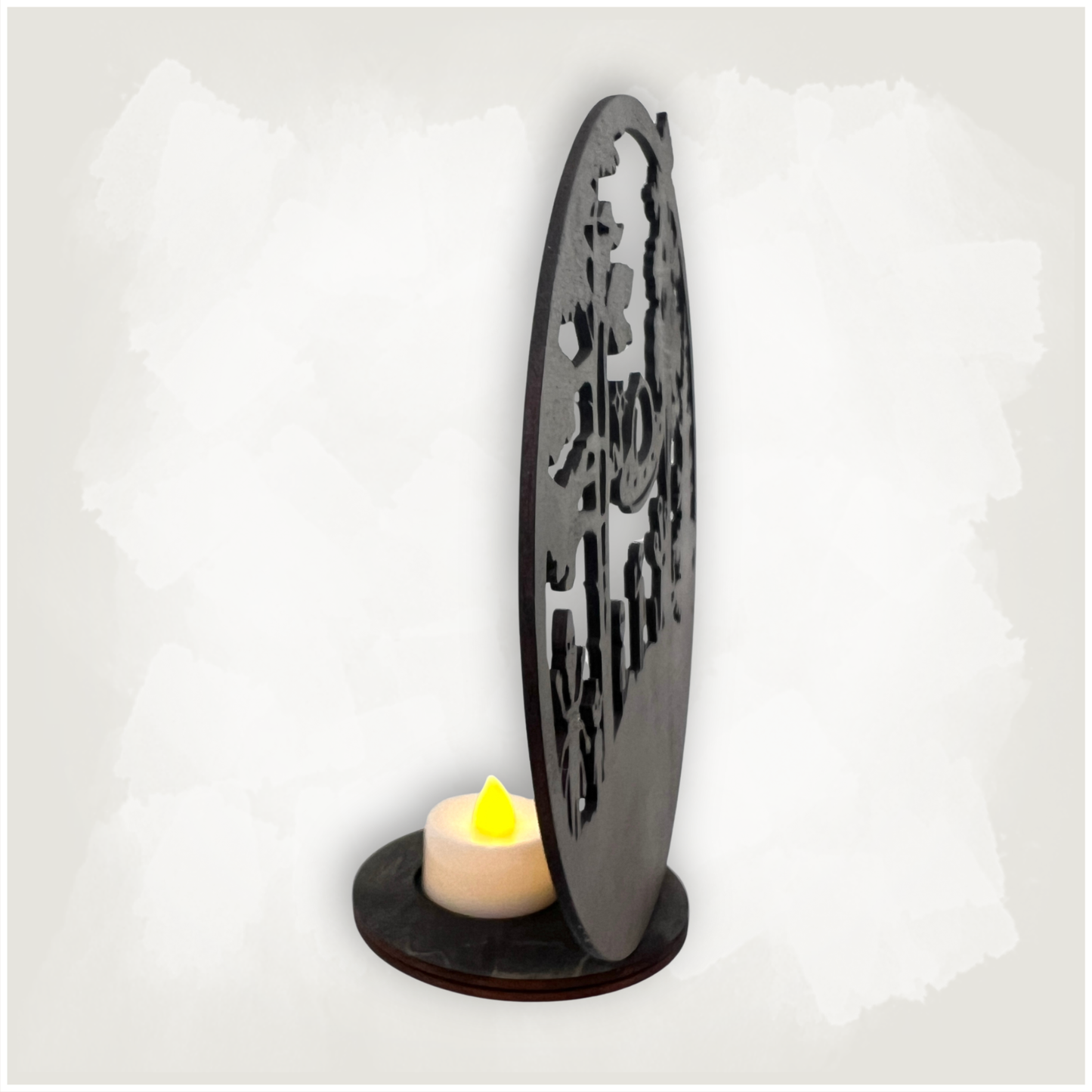 Alien UFO Shadow Light Candle Holder