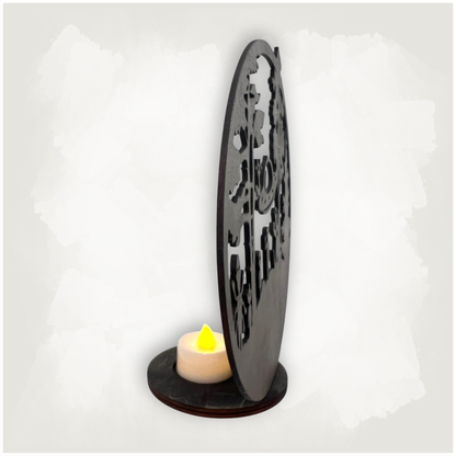 Alien UFO Shadow Light Candle Holder