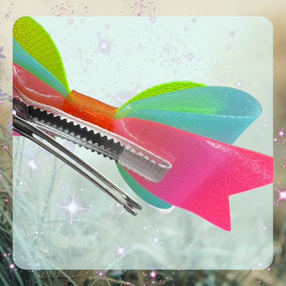 Y2K Neon Bow Hair Clips