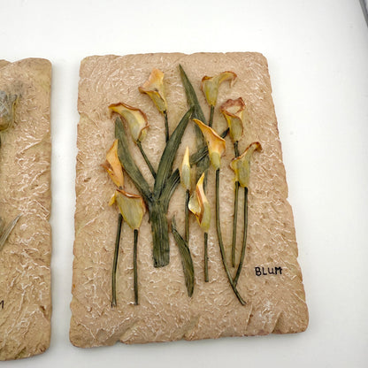 Vintage Cheri Blum 3D Floral Wall Art Set