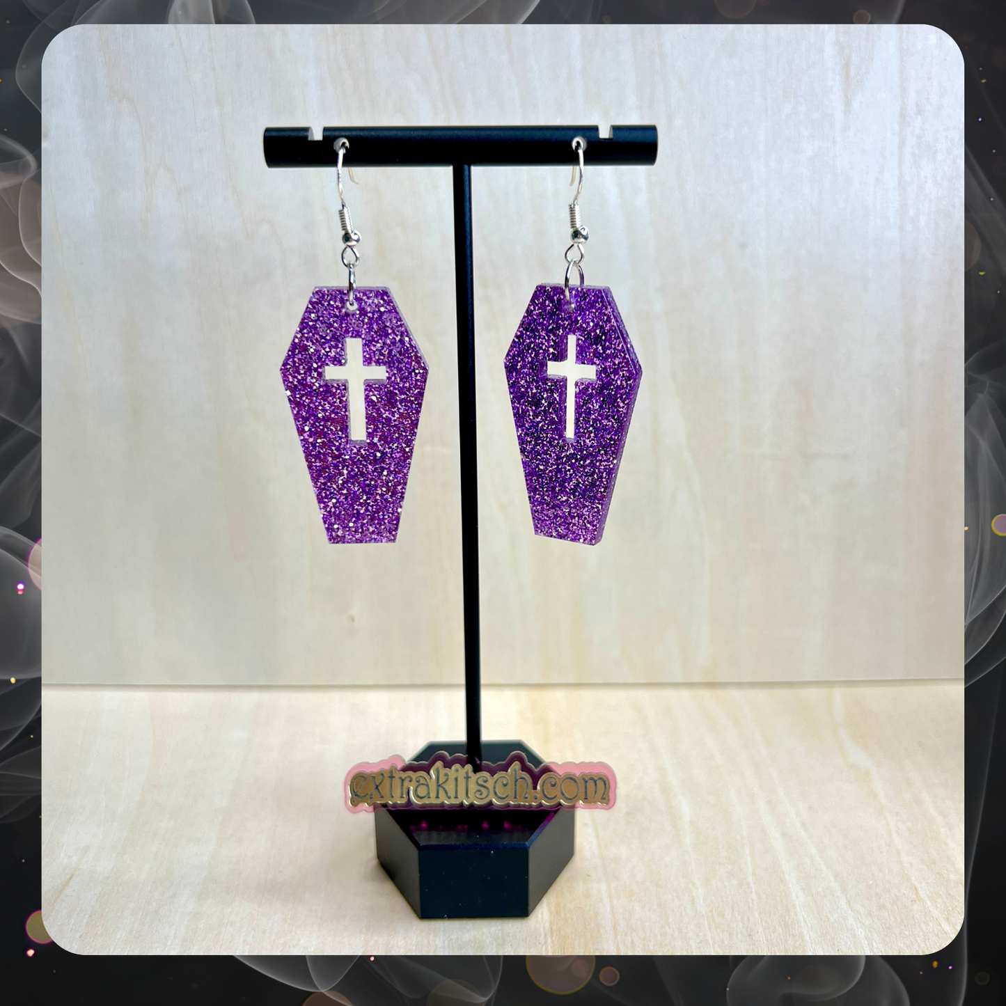 Coffin Cross Earrings