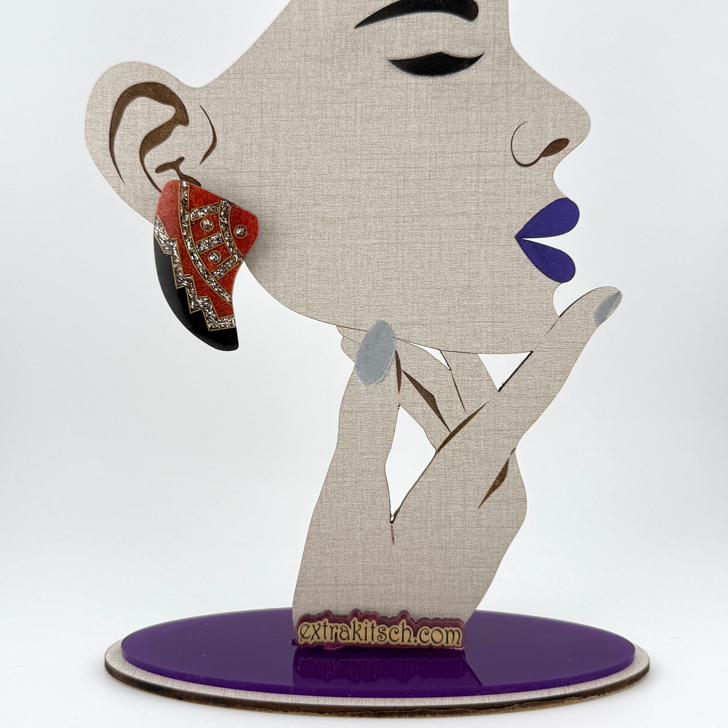 Vintage Art Deco Geometric Statement Earrings