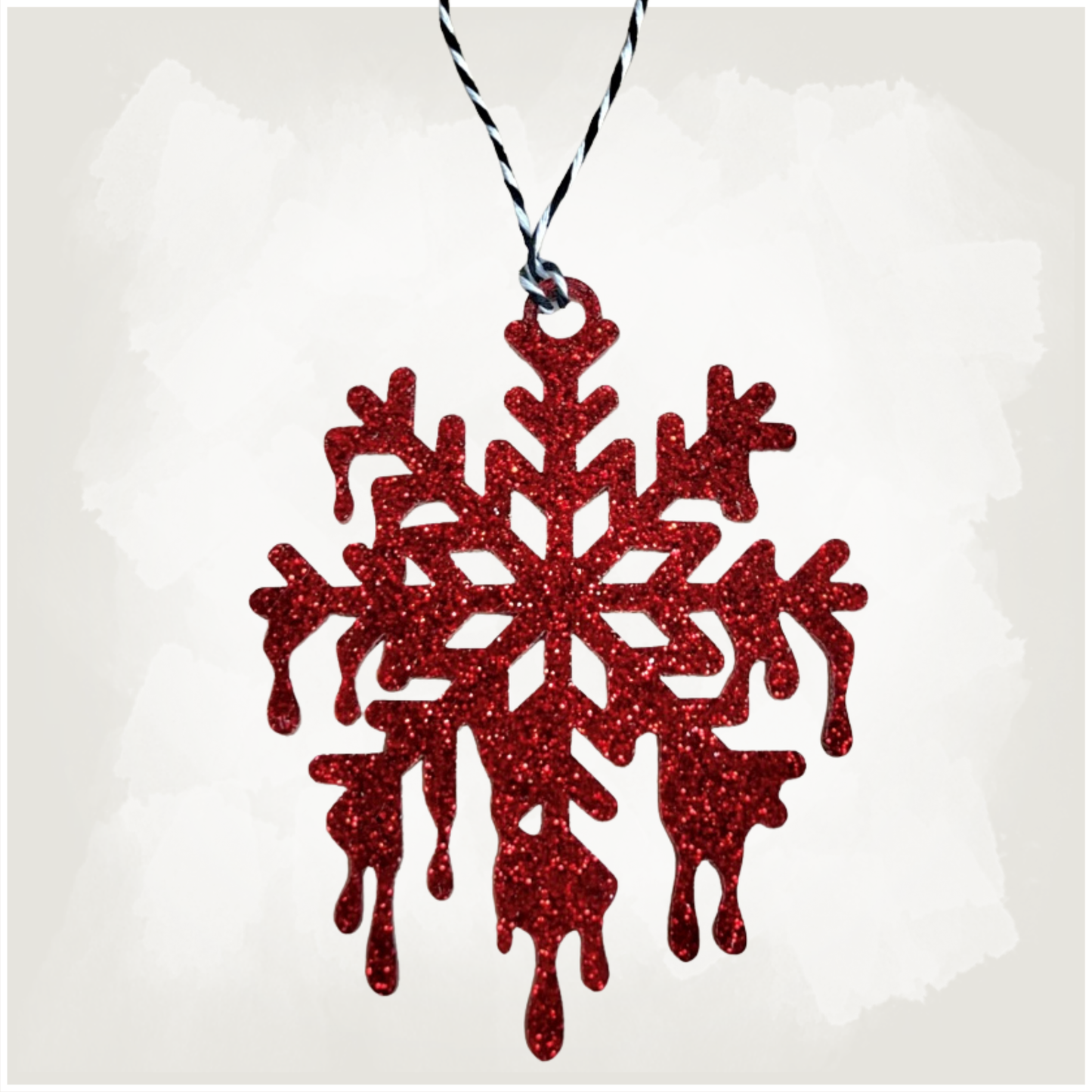 Horror Bloody Snowflake Creepmas Ornament