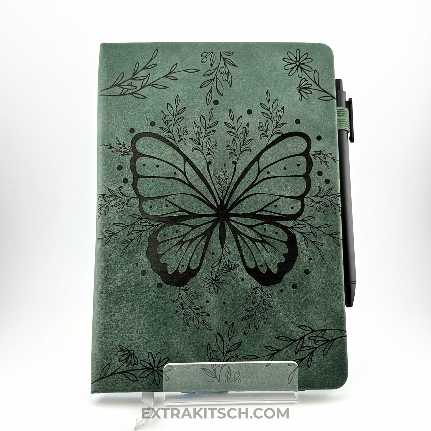 Butterfly Journal – Engraved Vegan Leather Notebook with Pen