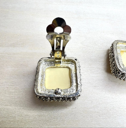 Vintage Lucky Elephant Clip-On Earrings