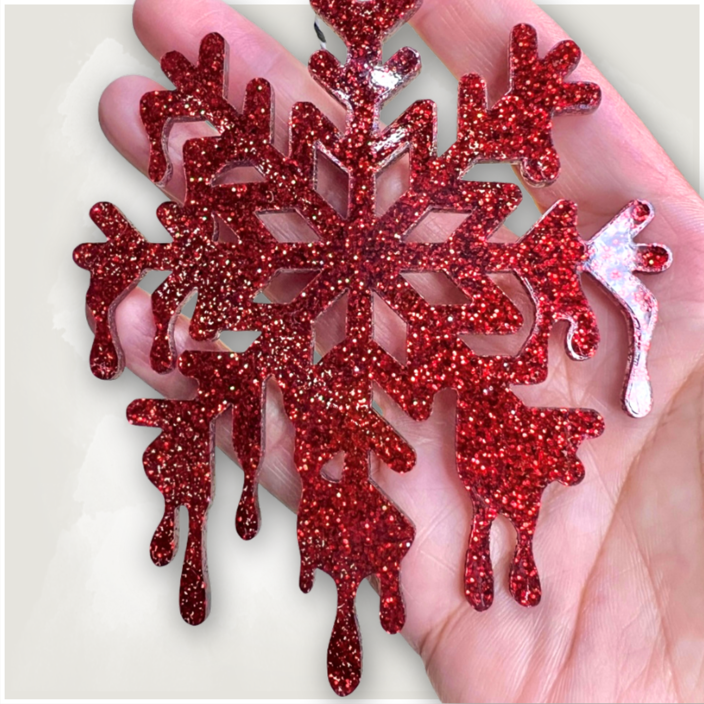 Horror Bloody Snowflake Creepmas Ornament