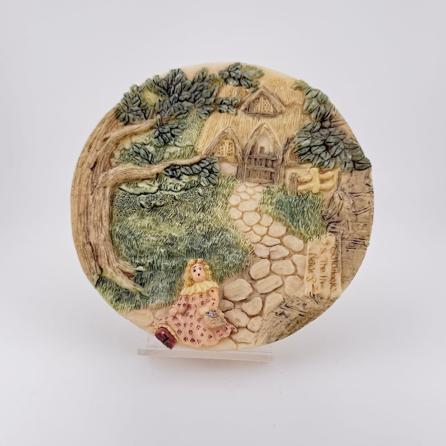 Vintage Goldilocks & the Three Bears 3D Collector Plate